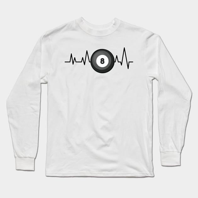 Heartbeat Pulse - Billiard Long Sleeve T-Shirt by DesignWood-Sport